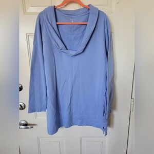 Lands End Women Cowl Neck Tunic Style Sweatshirt XL